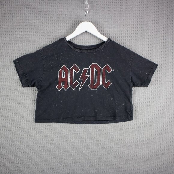 AC/DC 2022 Logo Crop Top Womens Small - Picture 1 of 8